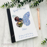 Personalised Letters To Heaven Notebook - Photo Butterfly Forget Me Not - Any Name