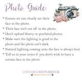 Personalised Photo Floral Flowers & Butterflies Memorial Garden Solar Light Plaque