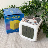 Custom Photo LED Alarm Clock – Colour-Changing, Digital Display - Perfect Gift