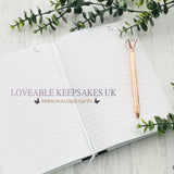 Personalised Letters To Heaven Notebook, Forget Me Not Gift, Memorial Gift, Thinking Of You
