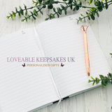 Personalised Butterfly Positivity Notebook,  Self Care Journal