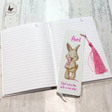 Personalised Cancer Awareness large Metal Bookmark, Pink Ribbon Mascot Bookmarks, Gifts For Her, Letterbox Gift, Positivity Present