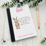 Personalised Cancer Awareness Notebook, Pink Ribbon Journal, Mental Health Awareness, Gifts For Her, Letterbox Gift