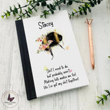 Personalised Floral Bee Notebook, Shit I Need To Do But Probably Won’t, Swearing Book, Gift For Her, Bee Journal, Birthday Gifts