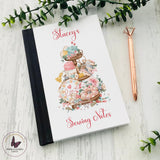 Personalised Sewing Notebook, Sewing Treads Needles Fumbles, Dressmaking Journal, Sewing Themed Gift, Crafters Sketch Book