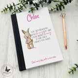 Personalised Cancer Awareness Notebook, Pink Ribbon Journal, Mental Health Awareness, Gifts For Her, Letterbox Gift