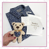 Personalised Always With You memorial bear made from loved one’s clothing with matching keepsake pouch and poem card