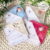 Collection of handmade bookmarks with robin bird designs on a textured surface.