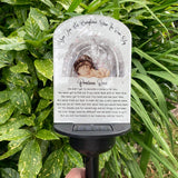 Personalised Rainbow Angel Baby Memorial Garden Solar Light Plaque