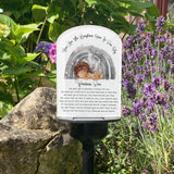 Personalised Rainbow Angel Baby Memorial Garden Solar Light Plaque