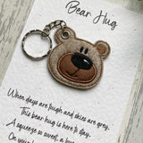 Handmade Bear Hug Keychain - Anxiety Pocket Hug