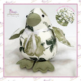 Memory Bird keepsake handmade from loved one's clothing – front view showing sweet rounded shape and detailed wings, Middlesbrough