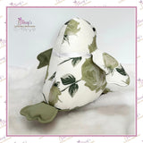 Memory Bird keepsake handmade from treasured garments – side view showing characterful oversized feet, Stacey's Loveable Keepsakes Middlesbrough