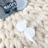 Close-up of two unscented refill pads for acrylic photo car air fresheners.