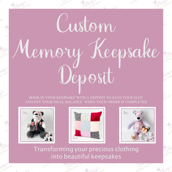 Custom Memory Keepsake Deposit Only For Animals & Cushions