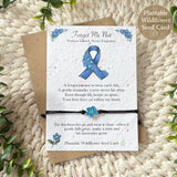 Forget me not wish bracelet on plantable wildflower seed card remembrance keepsake