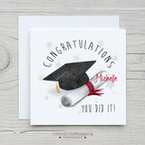 Personalised Graduation Card, Congratulations Gift Idea, Well Done Gift, On Your Graduation, Class Of 2023, Graduation Gard For Him Her