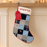 Memory Patchwork Christmas Stocking – Memorial Keepsake Made from Loved One’s Clothing