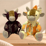 Memory Highland Cow Keepsake - Handmade from Loved One's Clothing