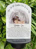 Personalised Rainbow Angel Baby Memorial Garden Solar Light Plaque