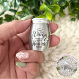 Small silver keepsake urn for human or pet ashes, supplied with a filling spoon and protective drawstring bag