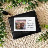 Personalised Photo & Message Metal Insert Card, Purse Wallet Card, Keepsake Gifts, Pocket Token, Anniversary Gifts