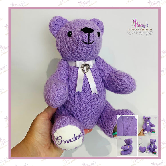 Button Joined Mini Bear - Made From Loved One’s Clothing