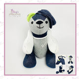 Button Joined Mini Bear - Made From Loved One’s Clothing