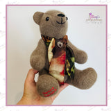 Button Joined Mini Bear - Made From Loved One’s Clothing