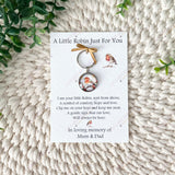 Robin Memorial Keyring With Personalised Poem Card