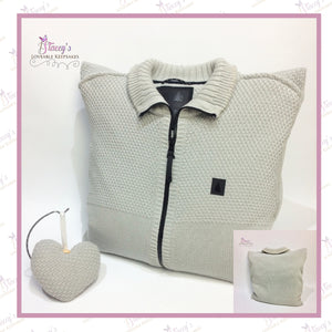 Memory Cushion With Arm & Collar - Made From Loved One’s Clothing