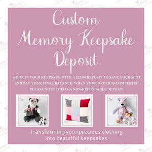 Handmade keepsake cushion crafted from a school leavers hoodie