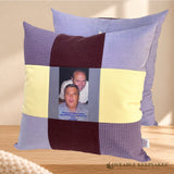 Handmade Patchwork Memory Cushion – Made From Loved One’s Clothing