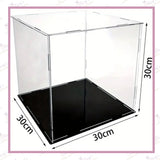 Acrylic display case with visible measurements – 30cm x 30cm x 30cm