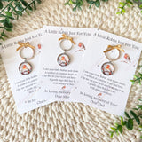 Robin poem card with ribbon bow and silver-tone keyring, comforting keepsake for bereavement