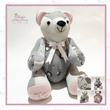 Regular Button Joined Memory Bear - Made From Loved One’s Clothing