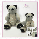 Regular Button Joined Memory Bear - Made From Loved One’s Clothing