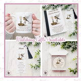 All matching robin remembrance gifts – mug, notebook, bauble and bookmark