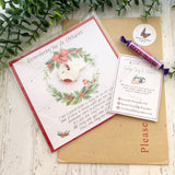 Remembering You At Christmas Robin Card With Poem - Memorial Keepsake Hanging Ornament