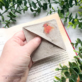 Handmade Robin Fabric Corner Bookmark - Book Lover Gift