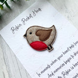 Handmade Felt Robin Pocket Hug - Remembrance Gift & Card