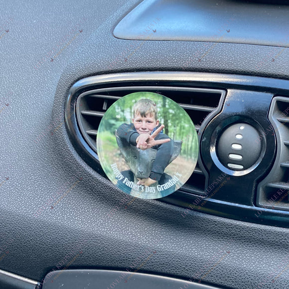 Personalised Photo Car Air Freshener Vent Clip - More Shapes Available