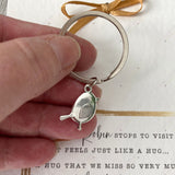 Handmade Silver Robin Sympathy Keyring – Memorial Keepsake