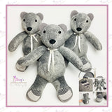 Standard Memory Bear - Made From Loved One’s Clothing