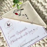 Handmade Robin Fabric Corner Bookmark - Book Lover Gift