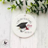 Personalised Graduation Bauble, Class Of 2023, University Gifts, Graduate Gift For Her & Him, Hanging Decoration , Well Done Gift