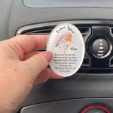 Personalised Robins Appear Oval Car Air Freshener Vent Clip - Remembrance Gift