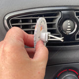 Personalised Robins Appear Oval Car Air Freshener Vent Clip - Remembrance Gift