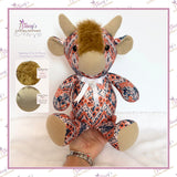 Small Memory Highland Cow keepsake with Signature Fur and Fleece included as standard, handmade from loved one's clothing