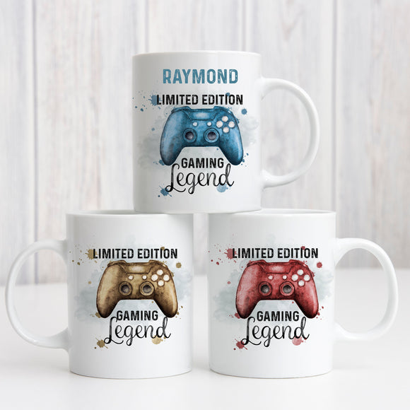 Personalised Gamer mug, Limited Edition design Controller, Gifts For Him Her, Stocking Filler, Birthday Day Cup